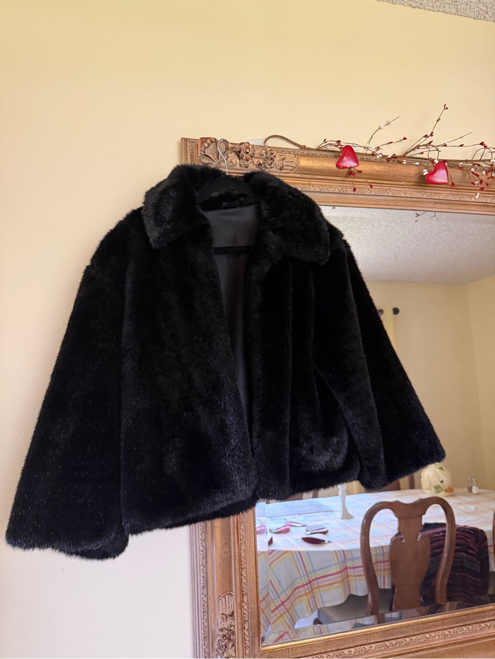 Classic Black Faux Fur Jacket - Women's Cozy Coat